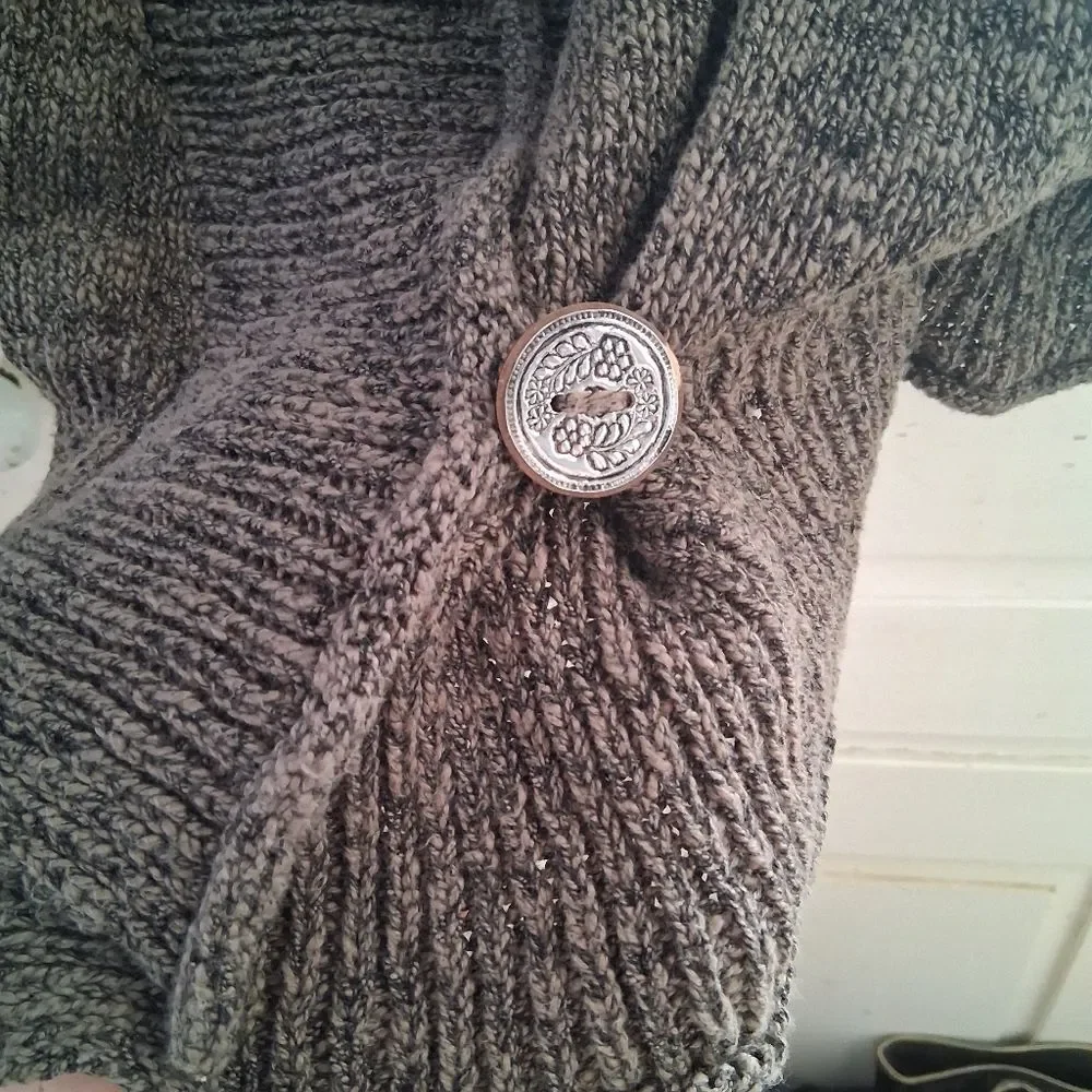 Soft Surroundings Chiang Mai Crossover Wrap Cardigan Sweater Cape Poncho Sz S/M - Picture 7 of 13